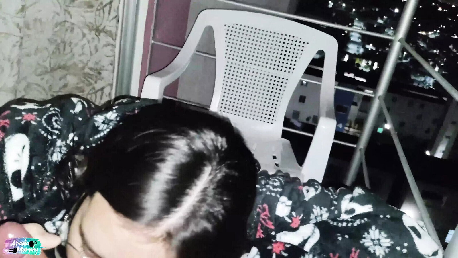 DELICIOUS OUTDOOR BLOWJOB BALCONY love exhibitionism)