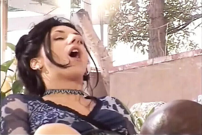 Skinny Sexy Brunette Whore Taking Black