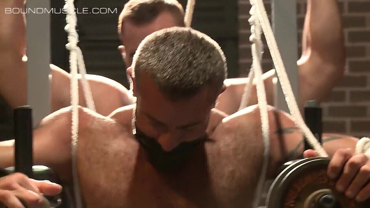 Adam Rogue slides muscle cock in and out of Trace Michaels