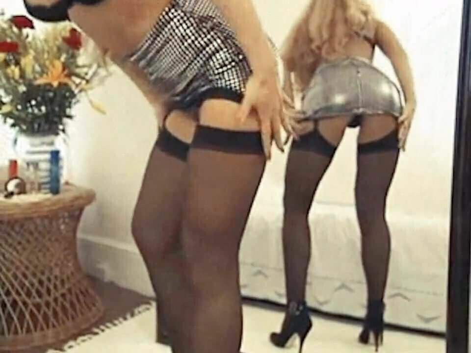 MIRROR MIRROR vintage British blonde lingerie tease