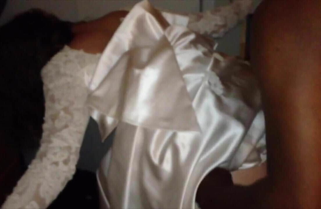 Slut wife fucking lover wedding dress