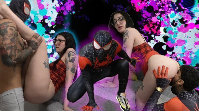 SPIDERMAN (miles morales) rescata Pang robo ella agradece gran culo