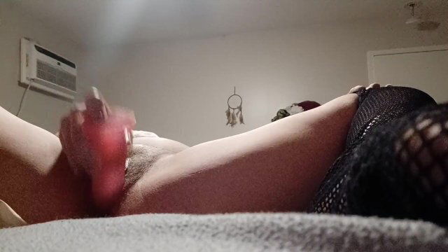 Started dripping from toying pussy