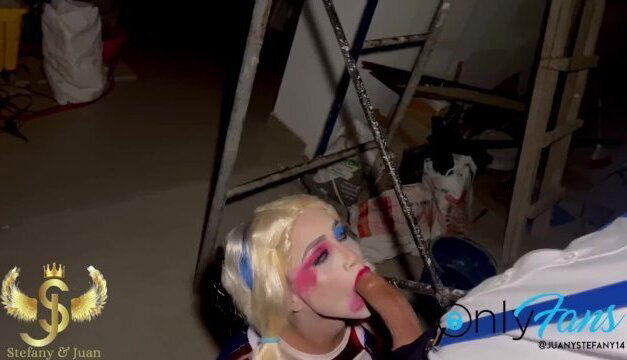 Harley Quinn gives Guason deep throat fucks like bitch