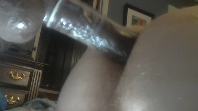 Thrusting Dildo Makes Hole Fart Drip