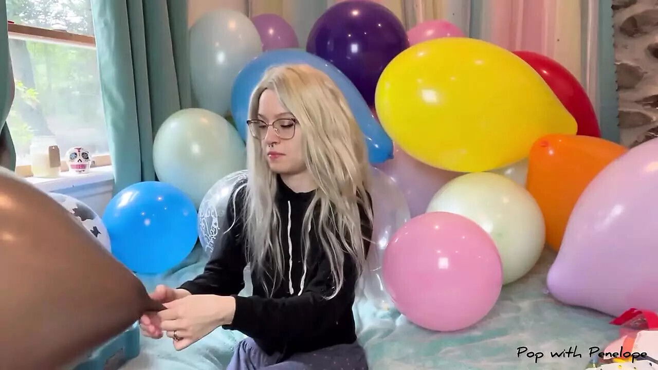 Blowing over Balloons then Nail Popping them All!