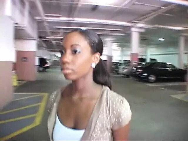 Buff black stud gets head fucks black chick doggy style