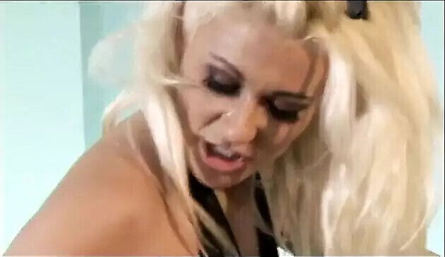 Blonde heels gets ride hard pole sofa