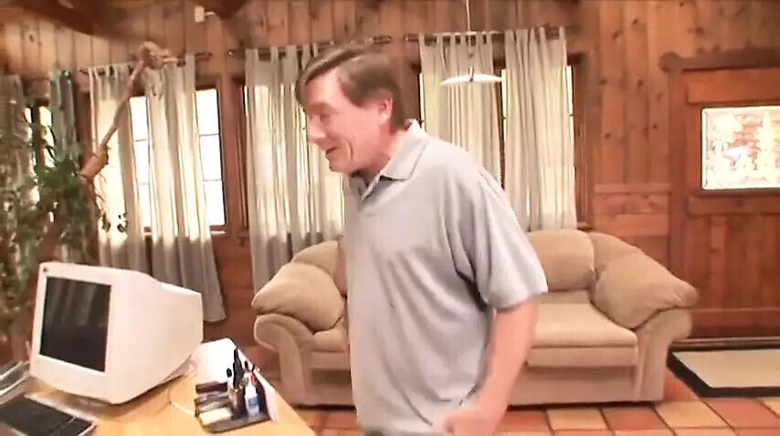 Foot fetish licks blonde's bent-over cunt then sucks feet toes