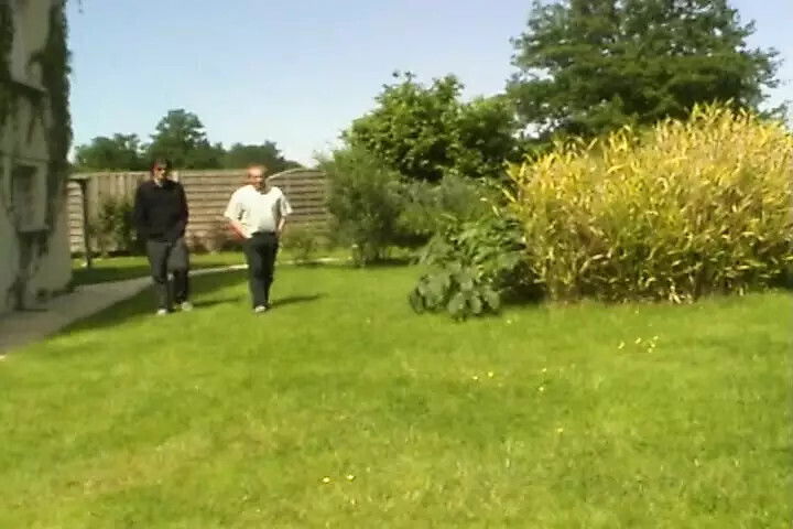 slim blonde beauty from France gets hard outdoors