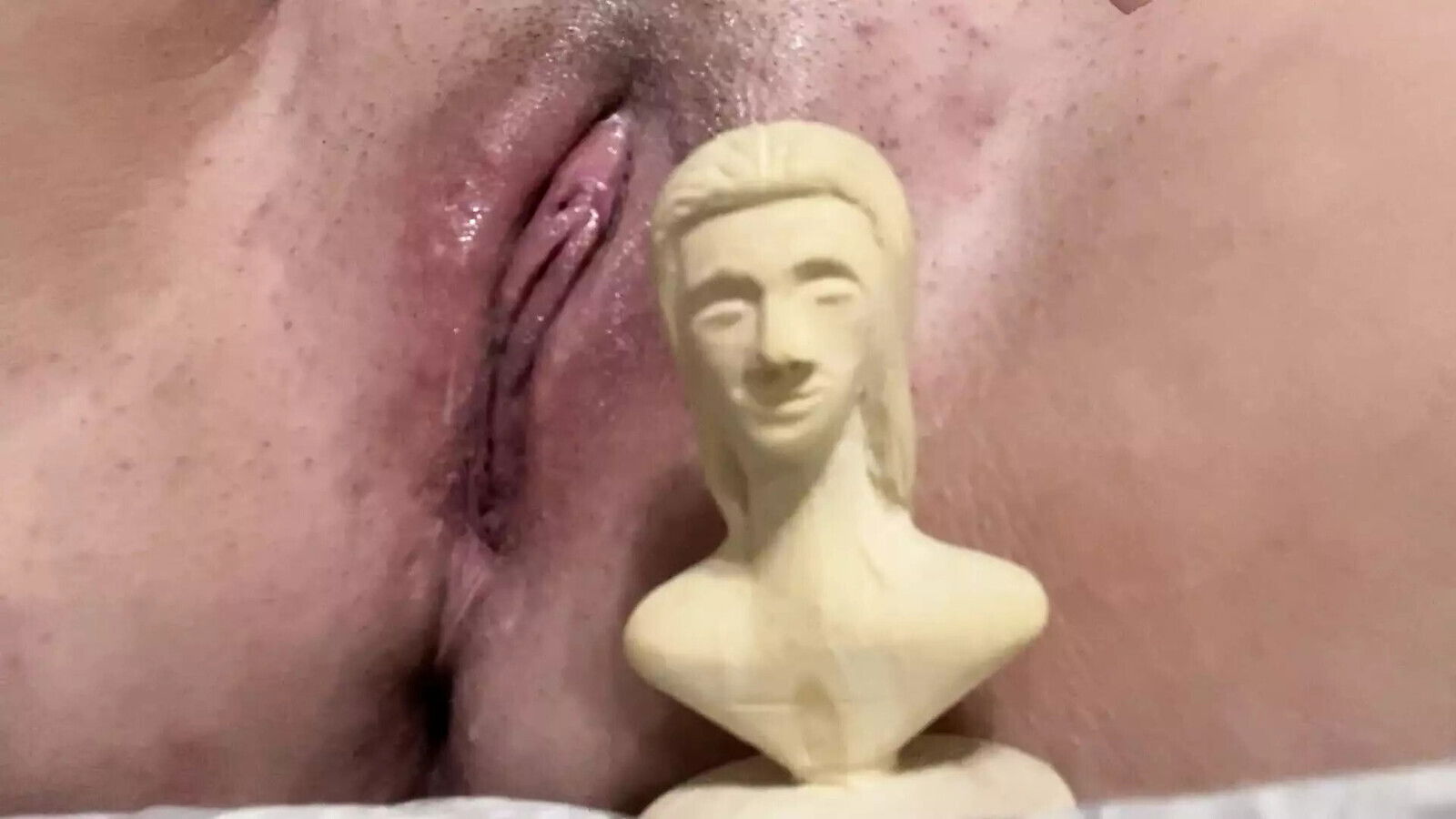 whore fucks herself with something