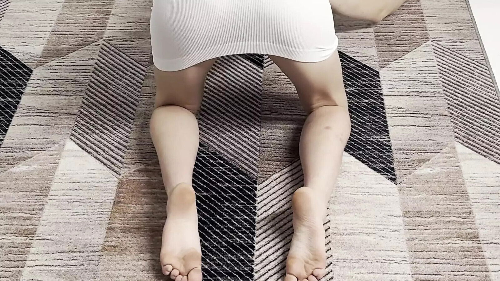 flashing panty yoga show short dress