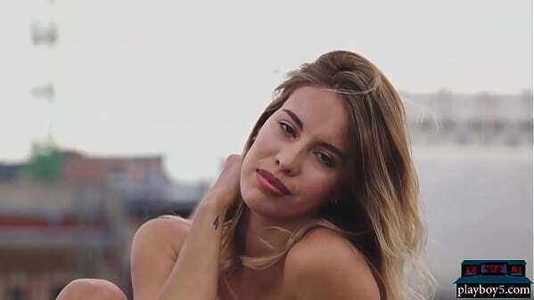 Petite latina teen model blonde Toni Maria solo striptease Playboy