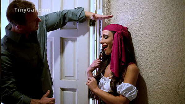 Tiny Halloween Pirate Gets Dick Instead Candies Tinygal