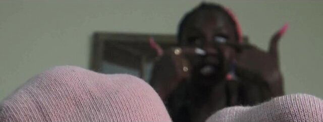 Sniff stinky Socks! Ebony Teen Princess Keysha`s sweaty socks smelling instructions
