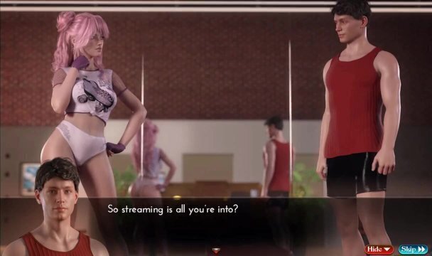 Genesis Order. Streamer Girl Having While Watching