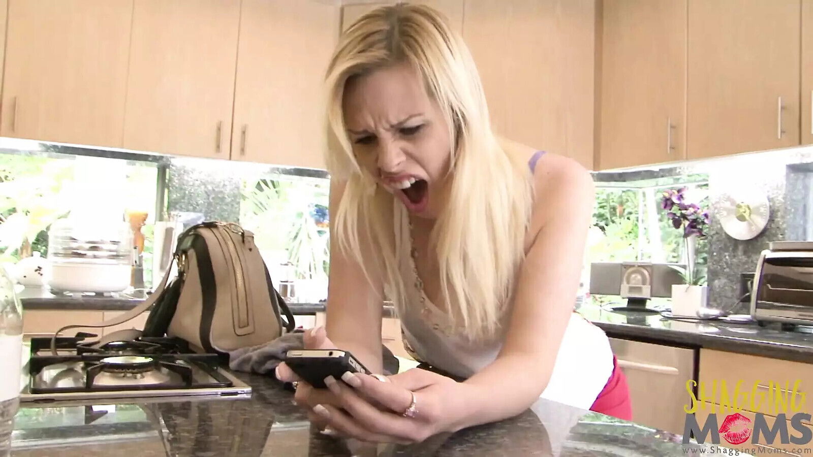 Mature blonde teaching young fuck properly