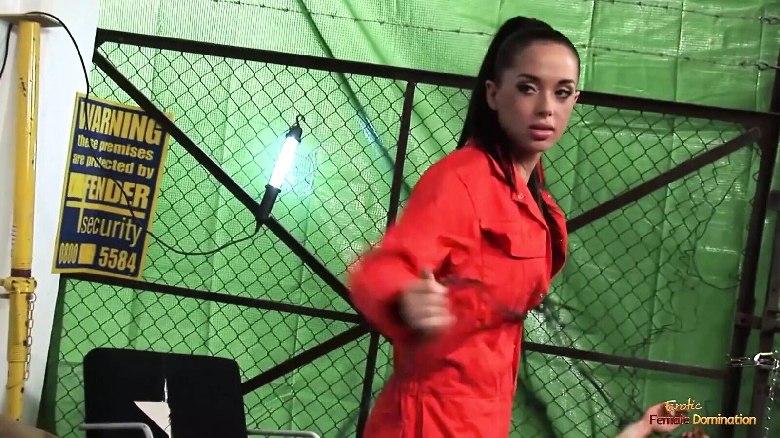 discipline boss whining brunette ties face