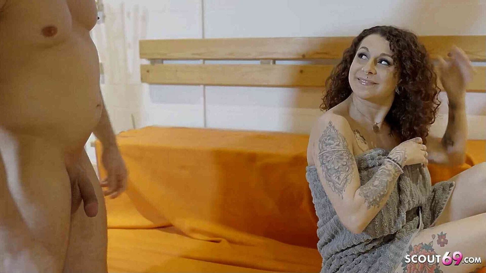 Risky German Public Sauna with Bitch Mara Martinez Stranger