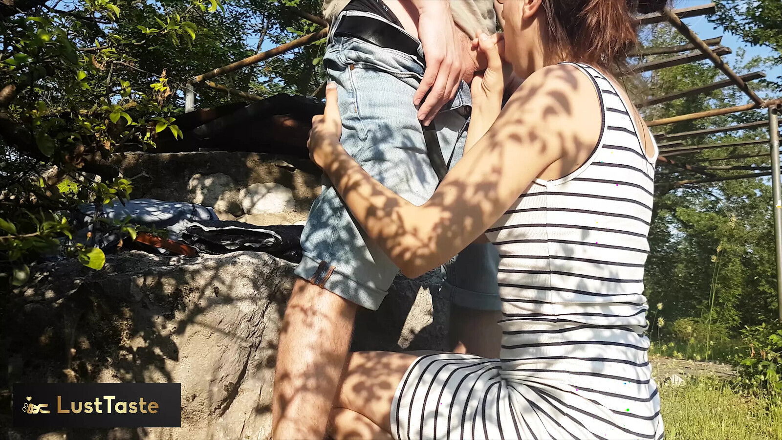 Virgin couple decides fuck public romantic outdoor LustTaste