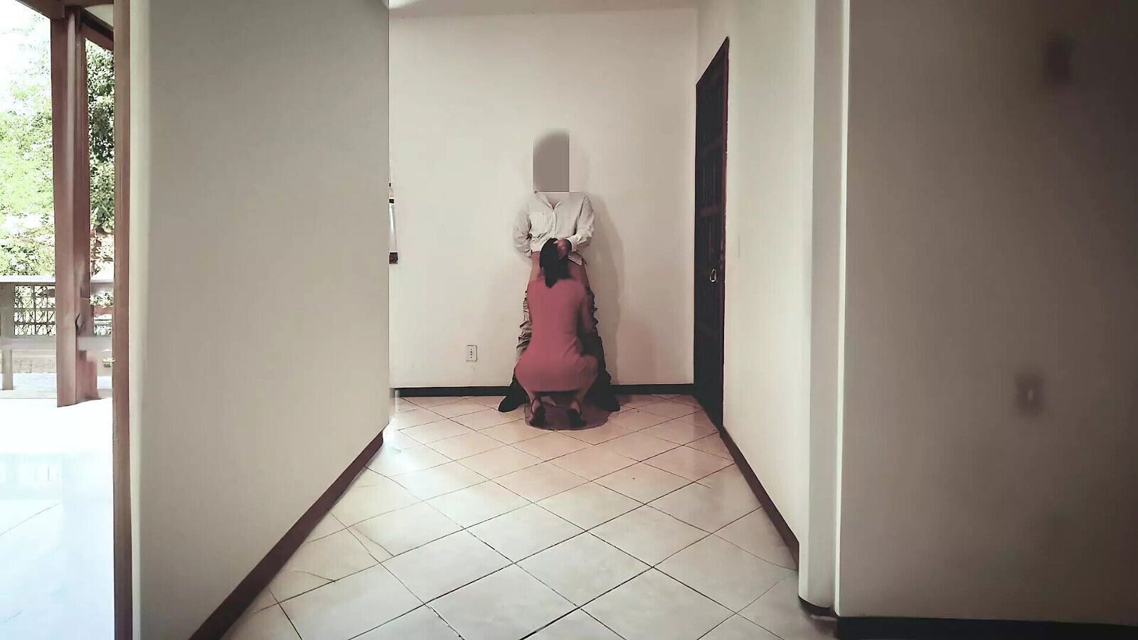 Catch act! Married giving blowjob.