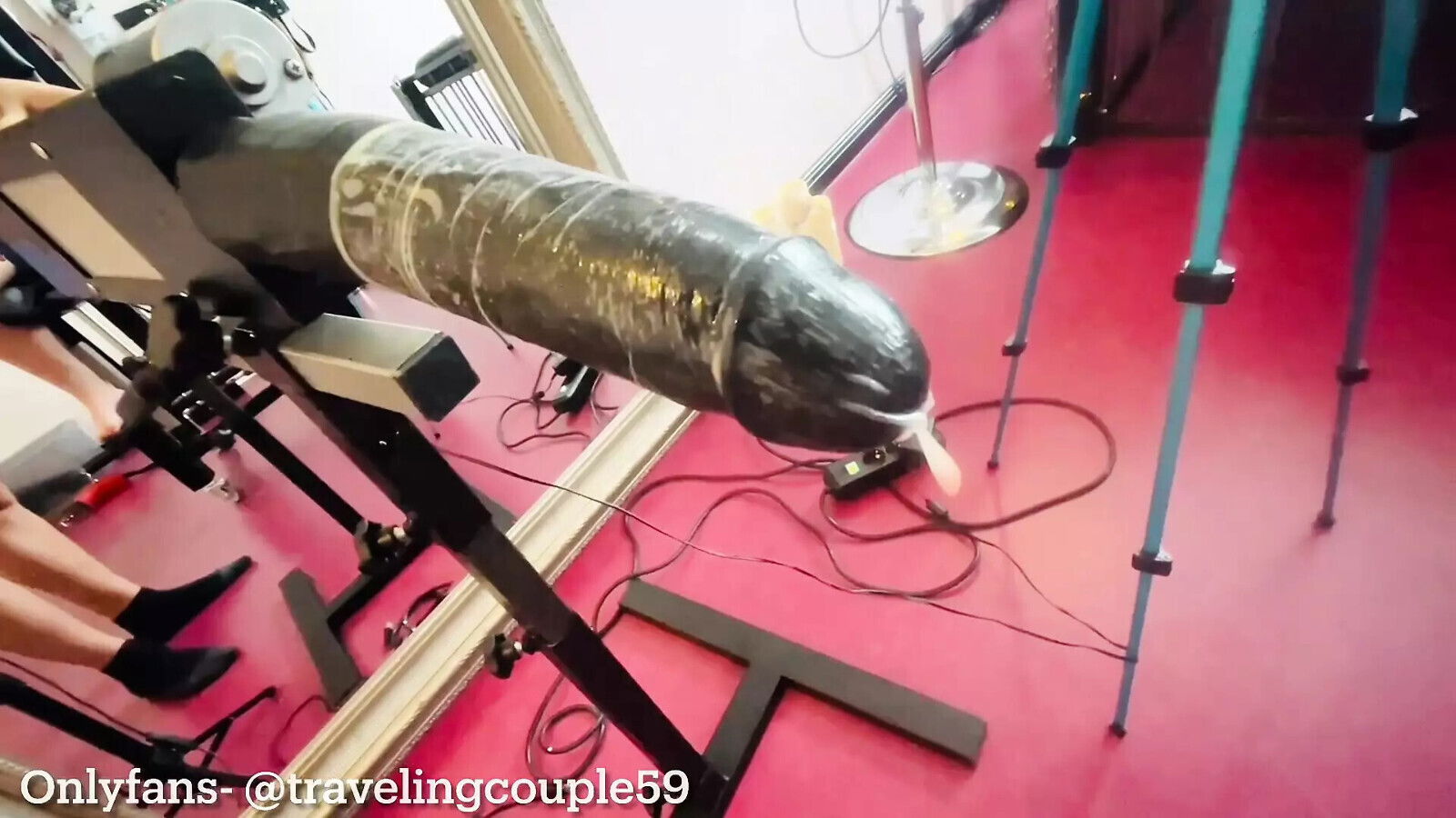 machine, fucks huge dildo, Slut getting fucked with machine,slave girl fucked with huge dildo