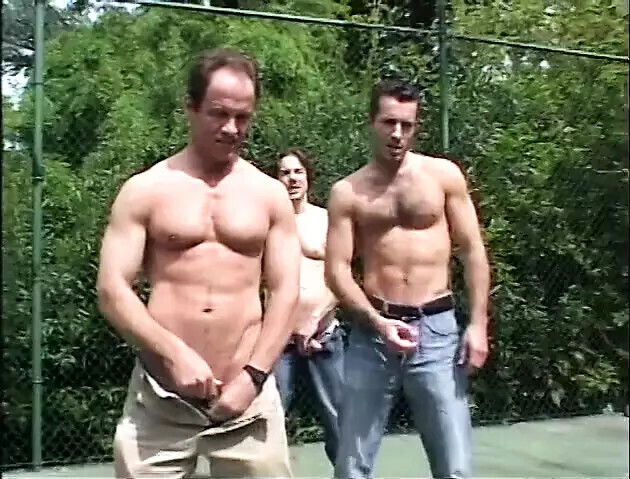 Hard bodied brunette beauty oral orgy outdoors, takes facials