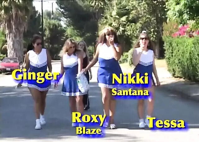 Lusty cheerleader gets tight pink pussy slammed sideways home