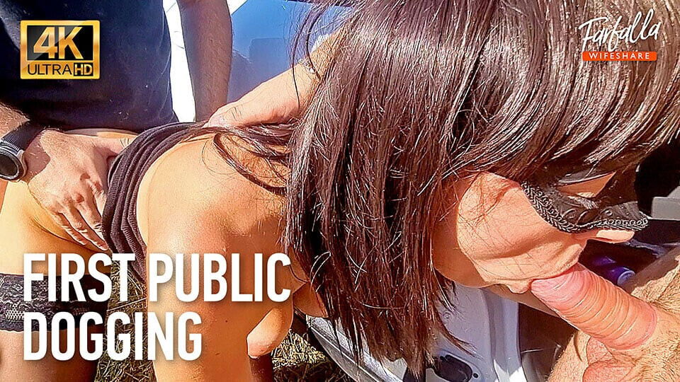 Wife's first public dogging. Threesome. Cuckold. Part (3605)