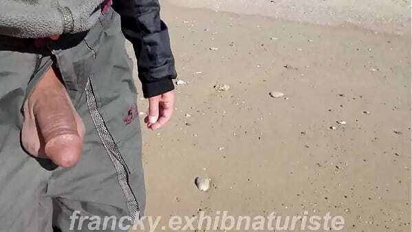 Hors saison, balade plage, j'_exhib bite branle,