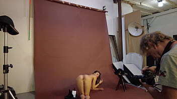 Melena Maria backstage nude shooting video
