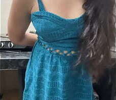 Sexy gal nude in kitchen