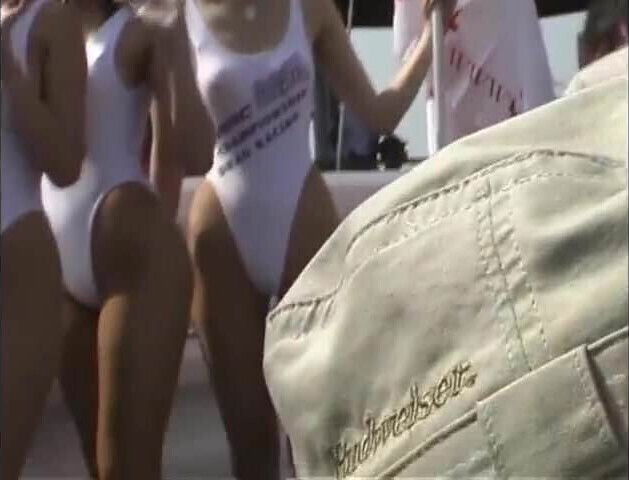 Japanese racequeen white leotard #4