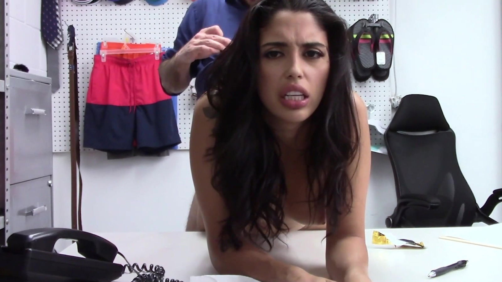 Vanessa gives head gets boned table