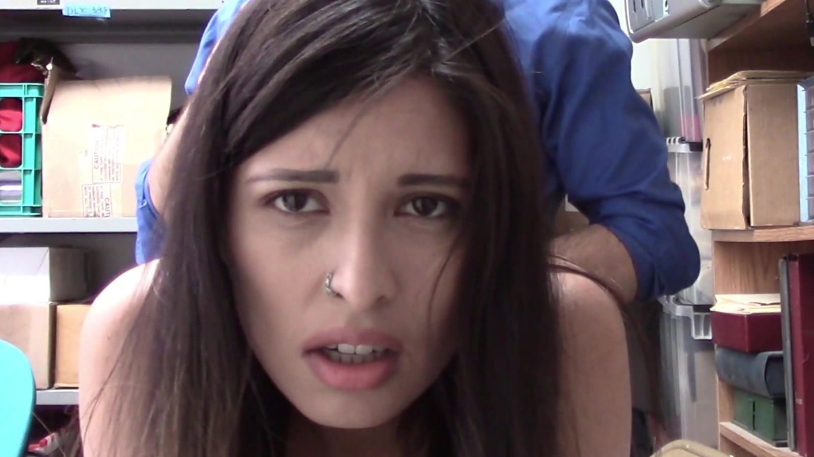 Petite brunette Jasmine Gomez forced have with kinky officer