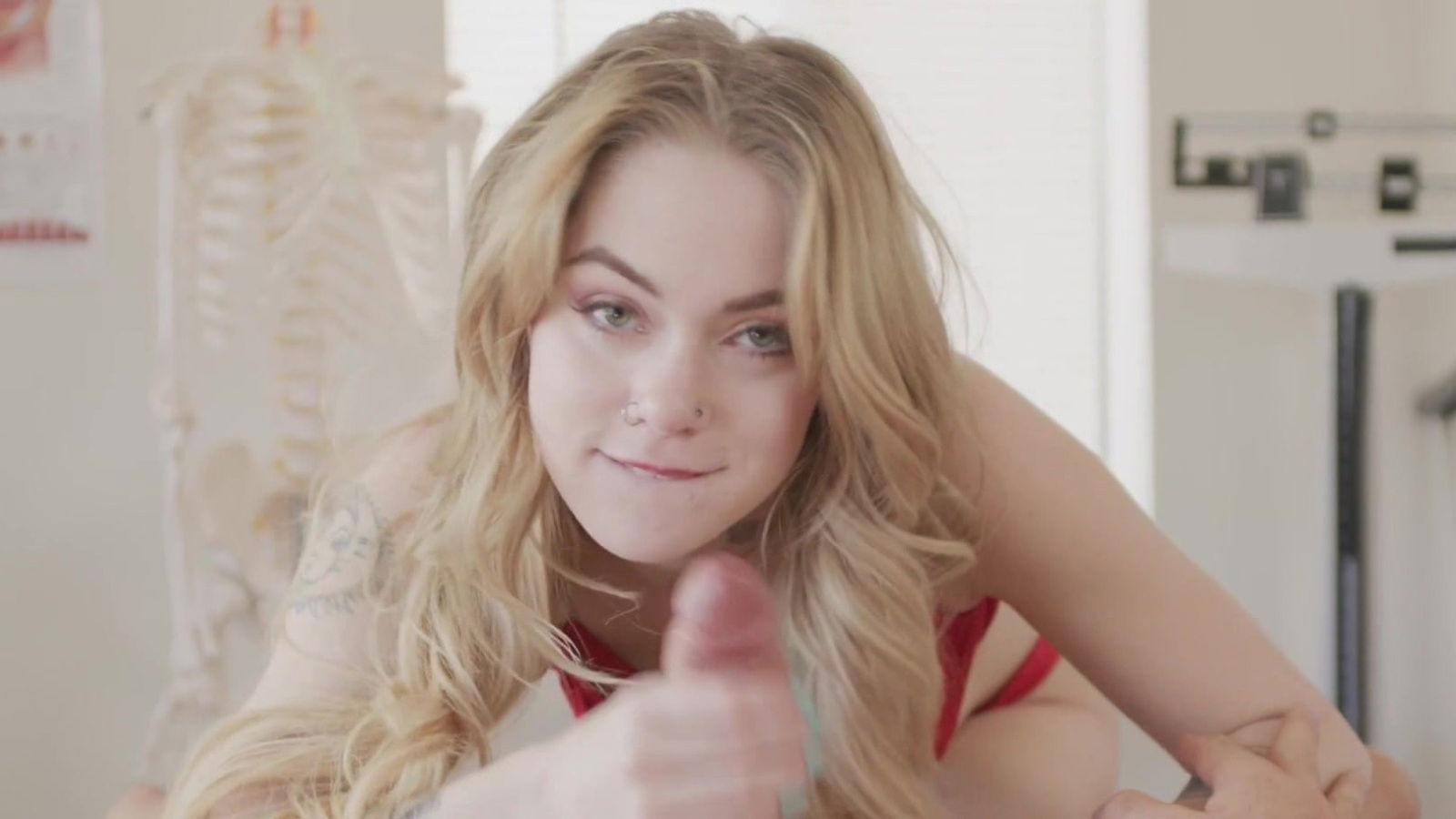 Sage Fox gets a sticky reward after servicing hard dick