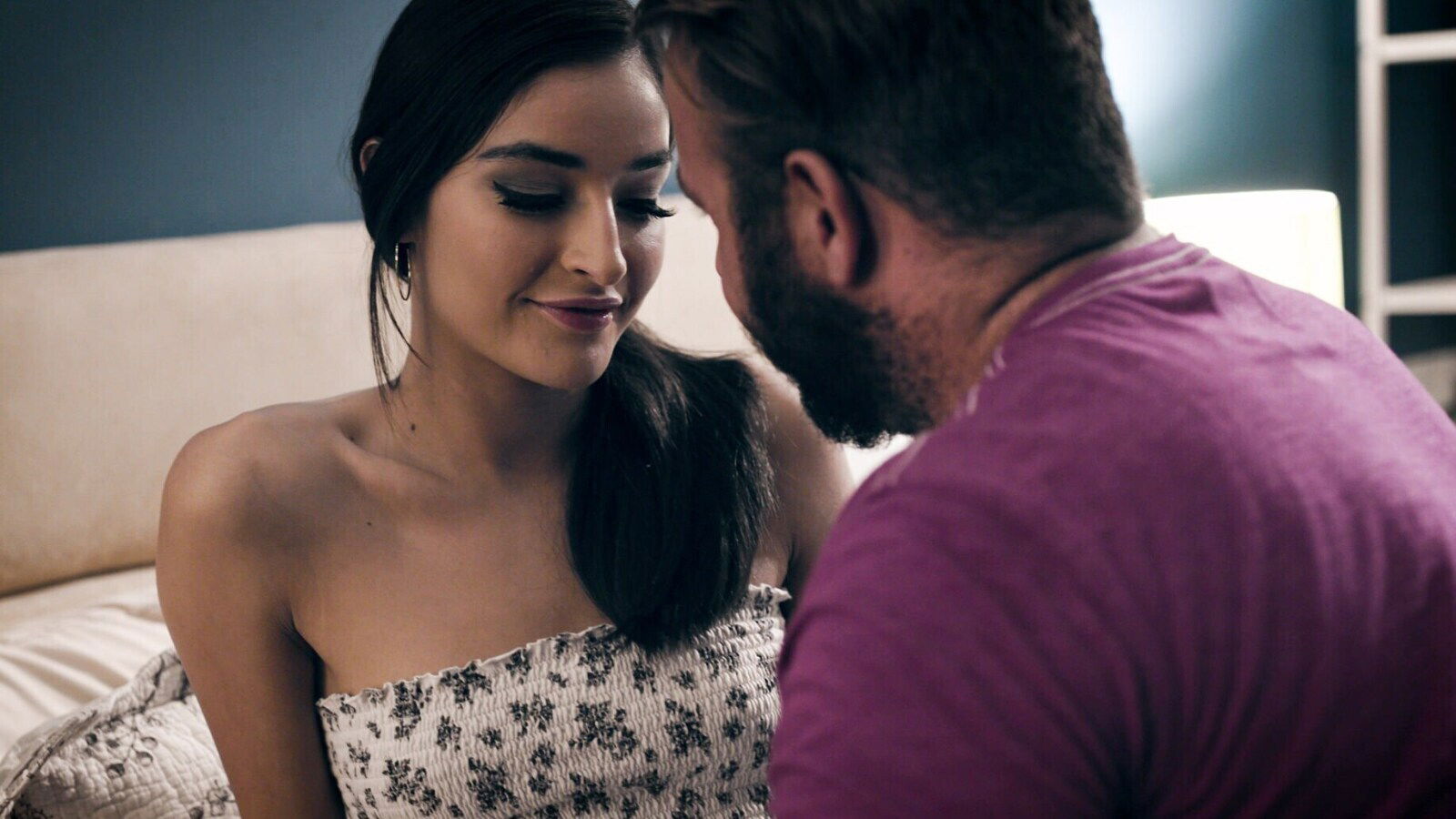 Emily Willis blows rides bearded lover