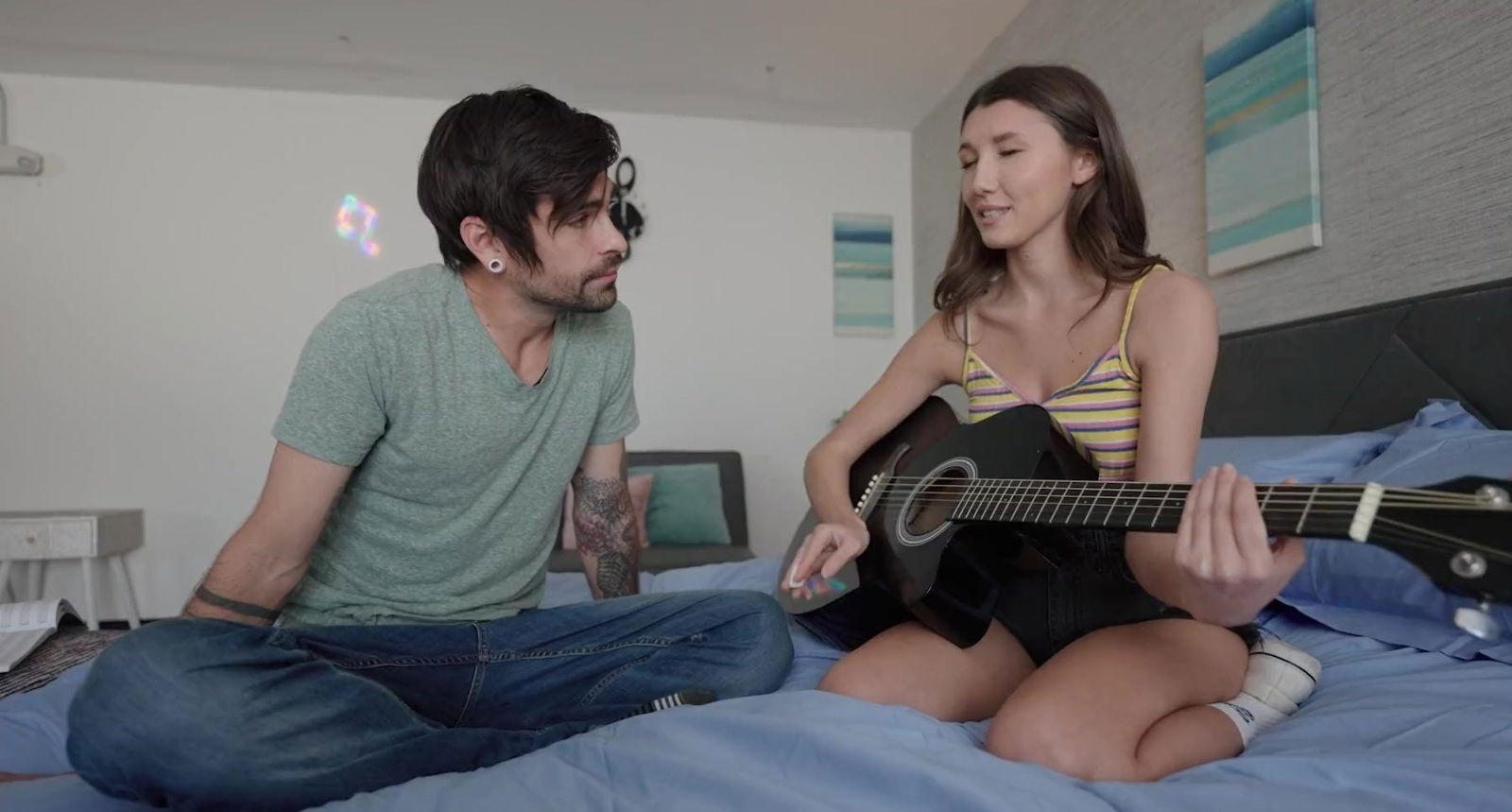 Petite brunette Maya Woulfe gets fucked balls deep