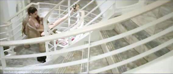 Pretty brunette girl Rilee Marks petting boobs rubbing beaver with fingers