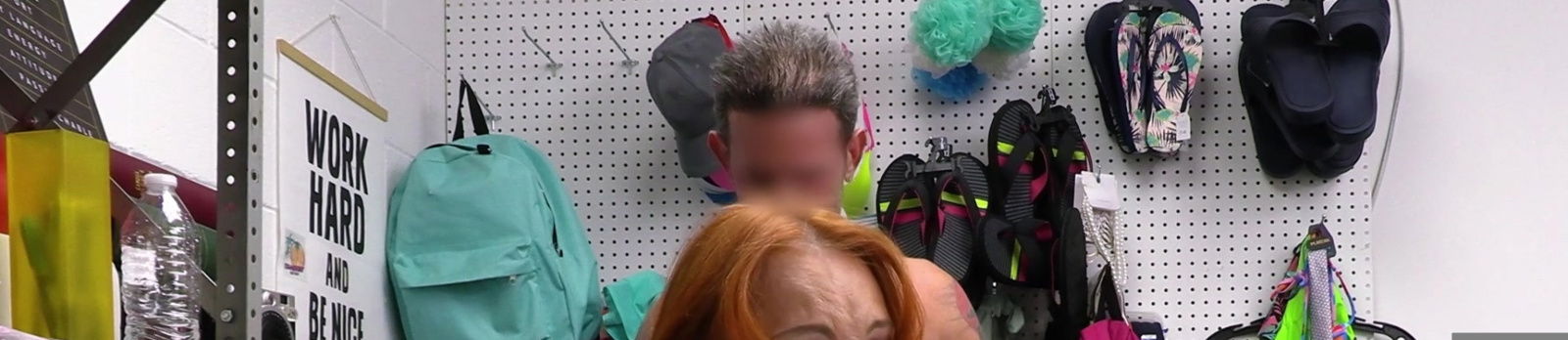 MILF redhead thief Kessie punished stealing