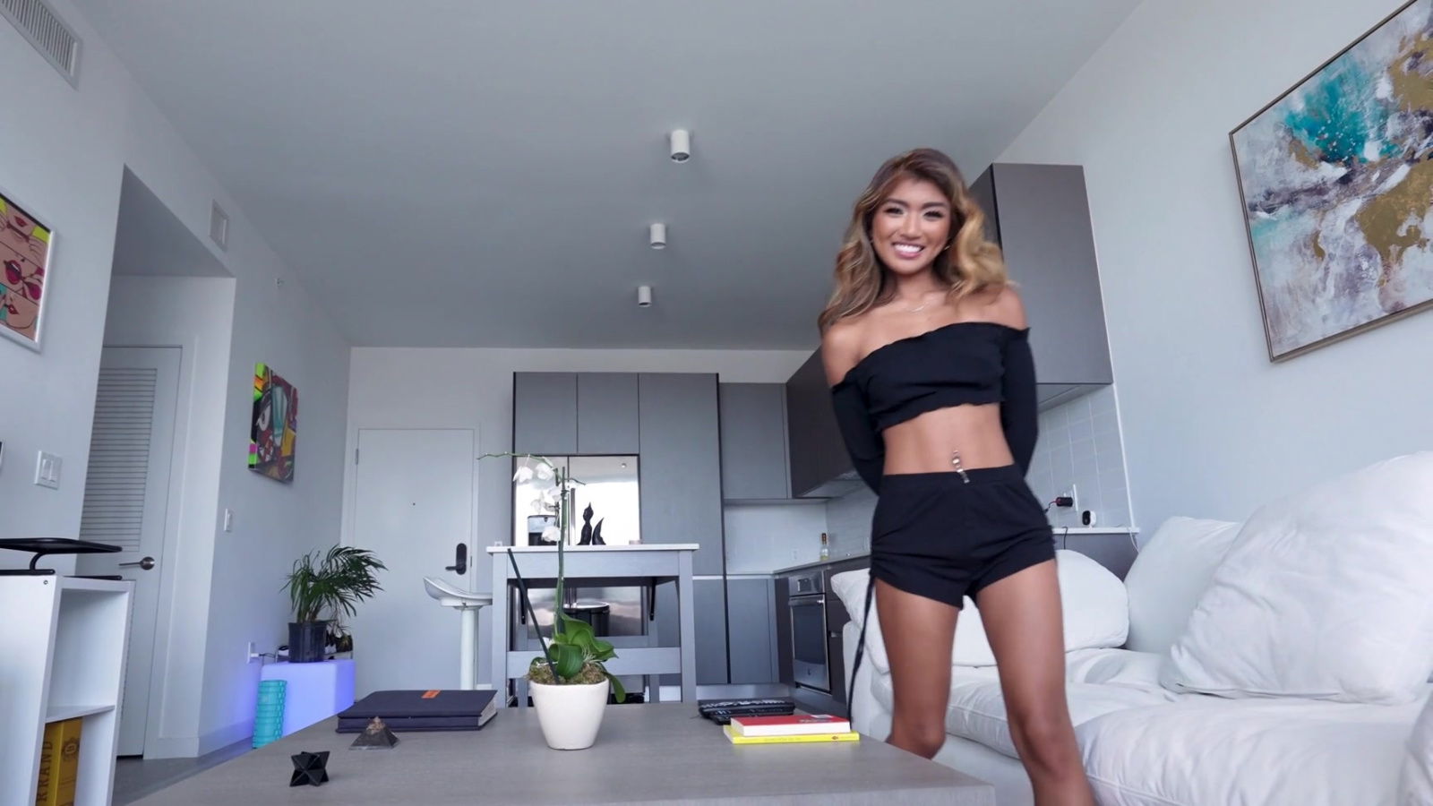 Cute Asian Clara Trinity passionate with stepfather