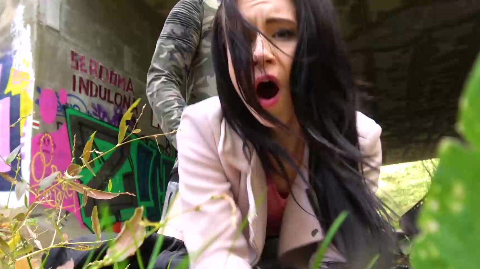 Lovely brunette Caroline Mann fucked doggystyle