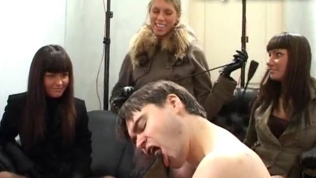 Foot slave gets cropped small tortured three mistress