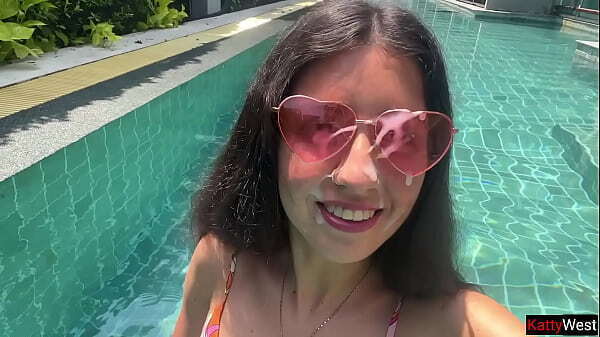 stranger lured with hard dick came glasses after sex. Cumwalk