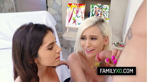 Perv step brother fucks teen step sister best friend Fourth July Kiara Cole, Gianna