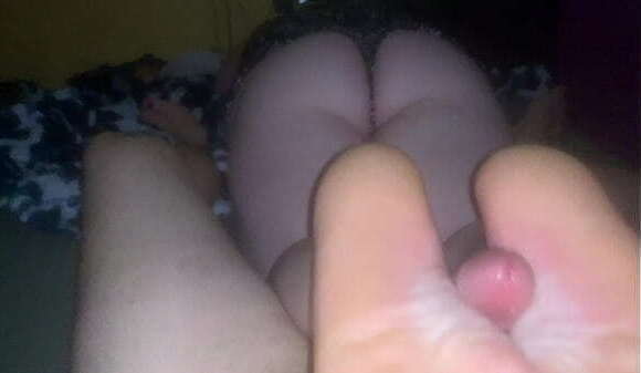 Kitten Giving Footjob