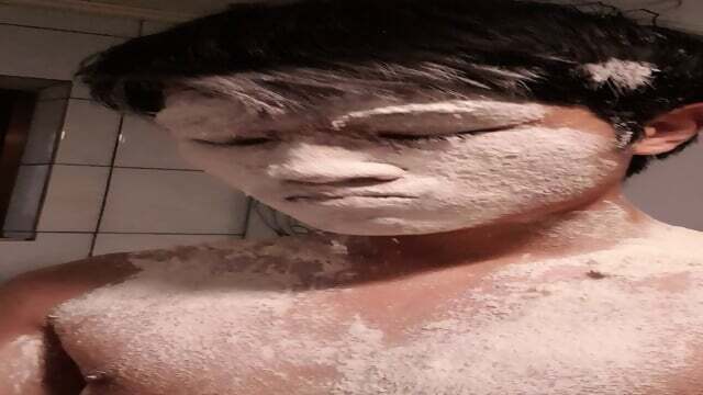 Asian Wamboy John covered flour