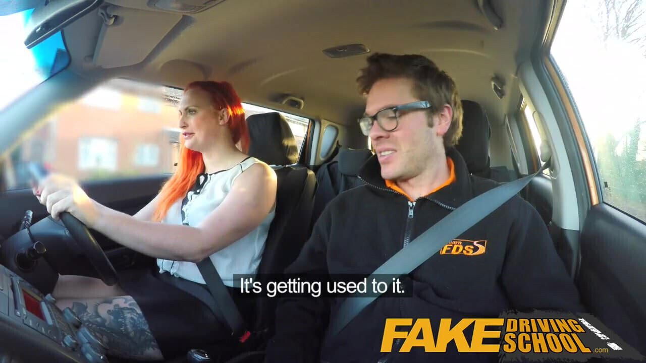 Fake Driving School Redhead lusts after instructors