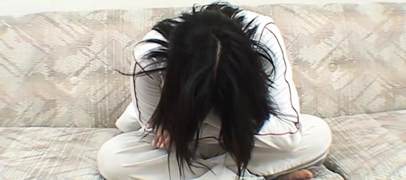 brown-haired teen sucks first time