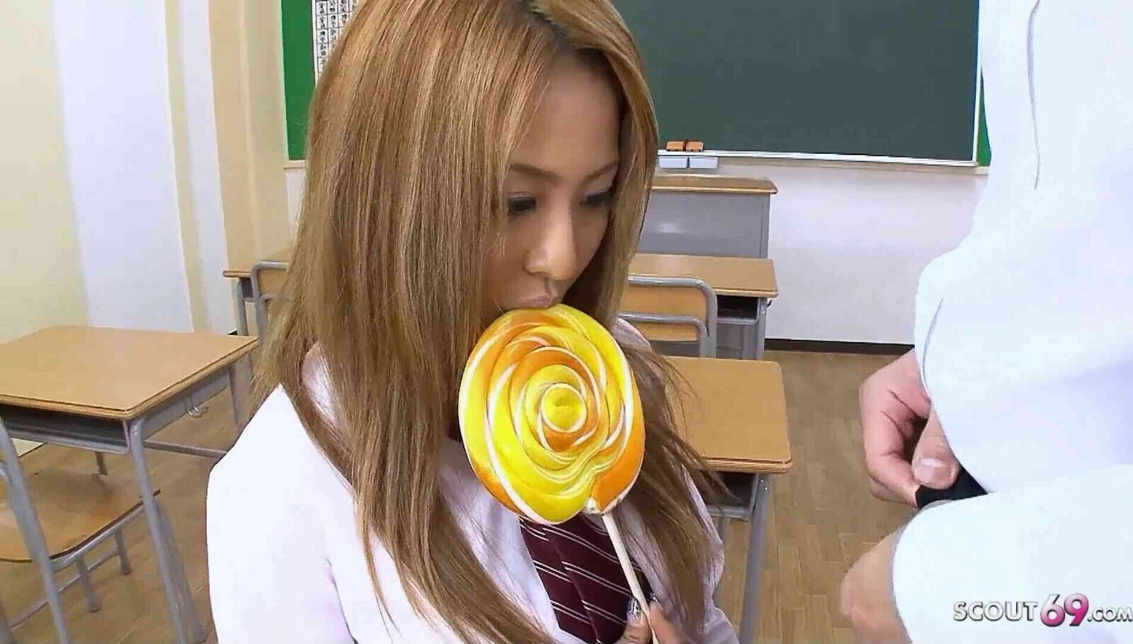 Asian curvy College Girl seduce Fuck Classroom Teacher